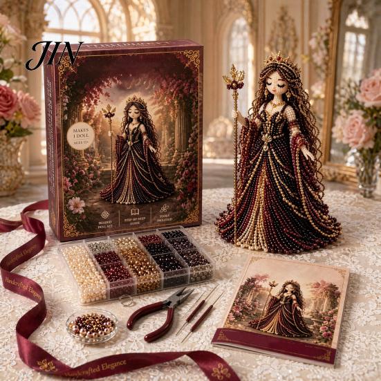 Beginner Beading Set Divine Beaded Goddess Kit, 3D DIY Bead Craft Colorful Kit Art Project with Beads for Adults Teens Women Handmade Gift