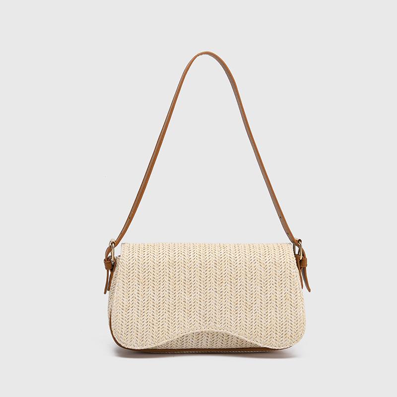 Woven Bag for Women 2025 Summer Trendy High-End Commuter Underarm Bag Casual Vacation Single Shoulder Straw Bag