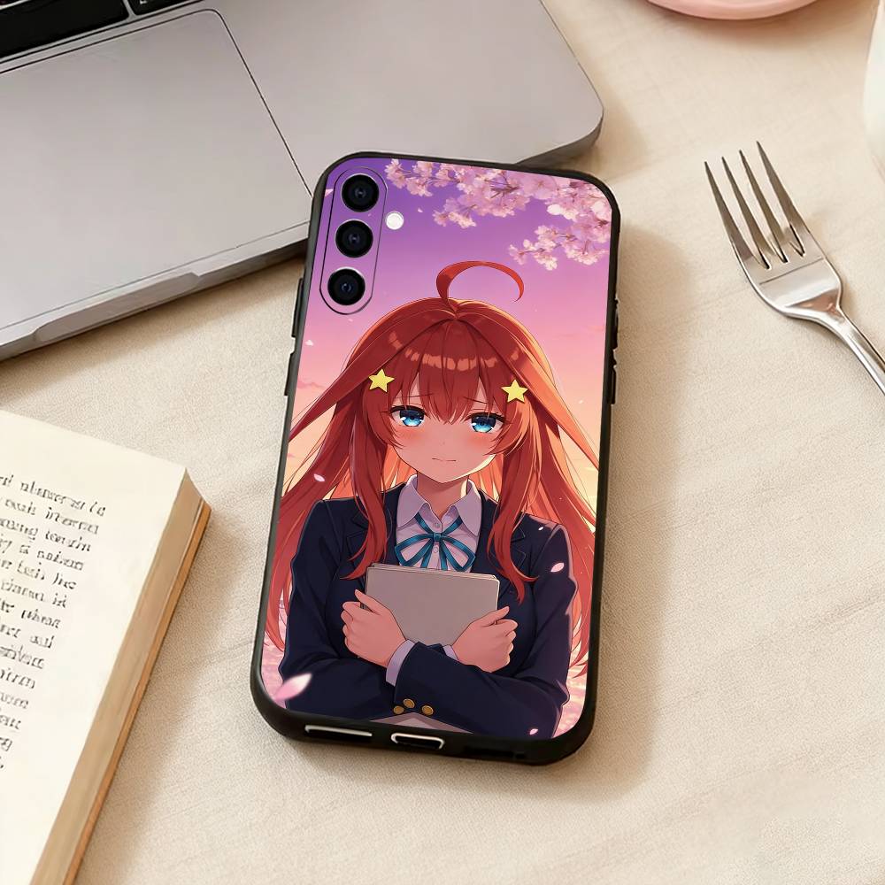 Itsuki Anime N-Nakano Phone Case Black Silicone Soft For Samsung Galaxy A73,A72,A71,A70,A53,A52,A51