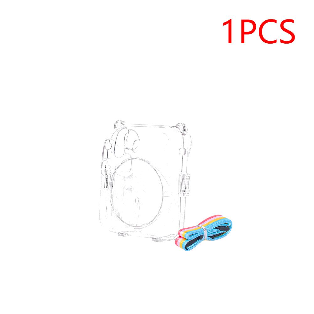 2-5PCS Mini Camera Case PC Crystal Camera Bag with Shoulder Strap Protective Shell for Fujifilm Instax Mini 12 Wear-Resistant