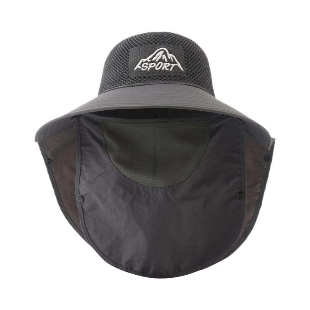 New UV Protection Bucket Hat with Neck Flap Breathable Shawl Hat Sun Hats Summer