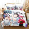 Anime Football Boy Captain Tsubasa Bedding Set Bedroom Soft Modern Bedspreads Comefortable Duvet Cover Quilt Cover Pillowcase