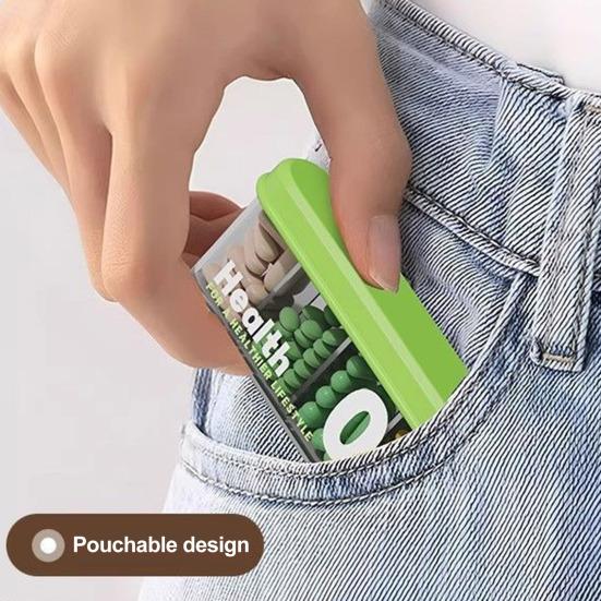 Portable Sealed Pill Organizer Small Medicine Box with 4 Compartments Waterproof Daily Pill Case for Travel Dustproof Tablet Box