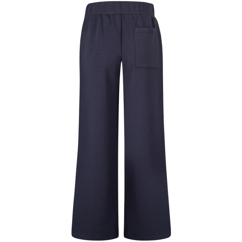Calvin Klein Ss25 Straight Comfortable Versatile Solid Color Casual Pants Women Bottoms Navy-Blue J225087