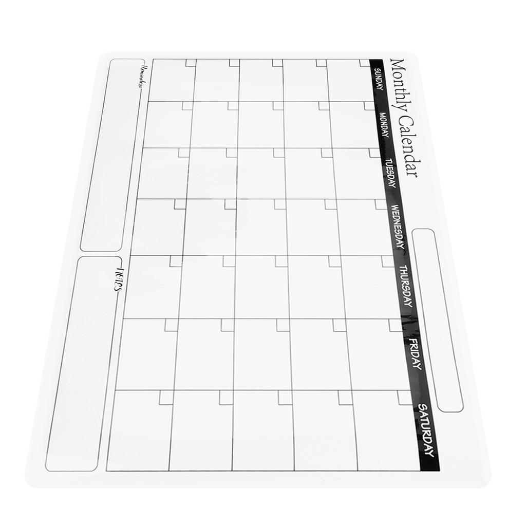 Magnet Dry Erase Fridge Calendar Wall Refrigerator Reusable Whiteboard Monthly Planner PET
