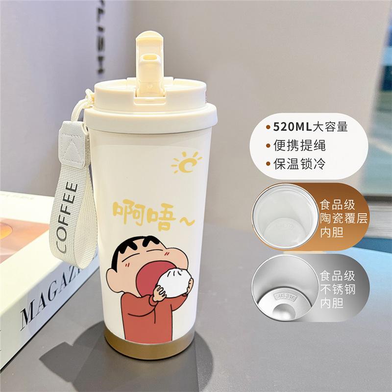 Cartoon Xiaoxin Thermos Cup 111 Stainless Steel Student High Value Office Coffee Cup Large Capacity Water Cup