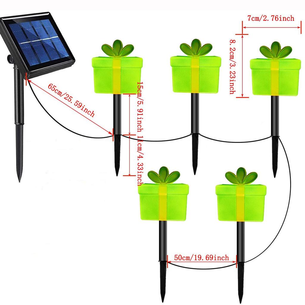Solar Santa Claus LED Garden Stake Lights for Outdoor Lawn and Courtyard