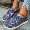Women's Gothic Floral Skull Print Sneakers - Anti-Slip TPU Upper Round Toe Casual Skate Shoes with Arch Support All-Season Flat Sole for Skateboarding