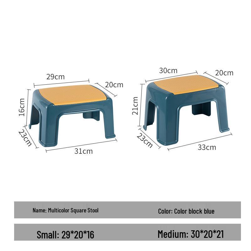 Plastic Stool for Kitchen, Living Room, Bathroom, or Kids' Room - Versatile and Sturdy for Household Use