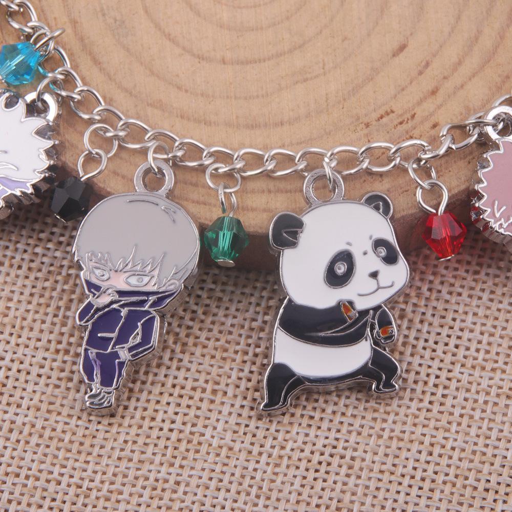 Anime Jujutsu Kaisen Keychain Anime Character Gojo Satoru Itadori Yuji Bracelet Keychain For Women Men Fans Jewelry Gifts