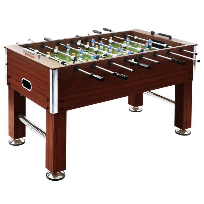 VidaXL Table de football Acier 60 kg 140 x 74,5 x 87,5 cm Marron