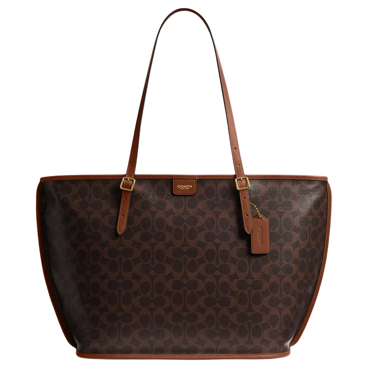 

Coach Taxi 36 Classic Logo Tote Shopping Bag Women tote Dark-Brown CCC40-B4YDW Basic Set (Bag+Dust Bag)