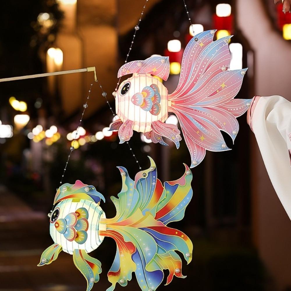 Chinese Style Goldfish Lantern Handmade Glowing Handheld Lantern  Festival