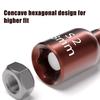 Strong Magnetic Extended S2 Air Cannon Hexagonal Socket, High-quality Vanadium Steel 6mm Electric Wrench Hexagonal Socket