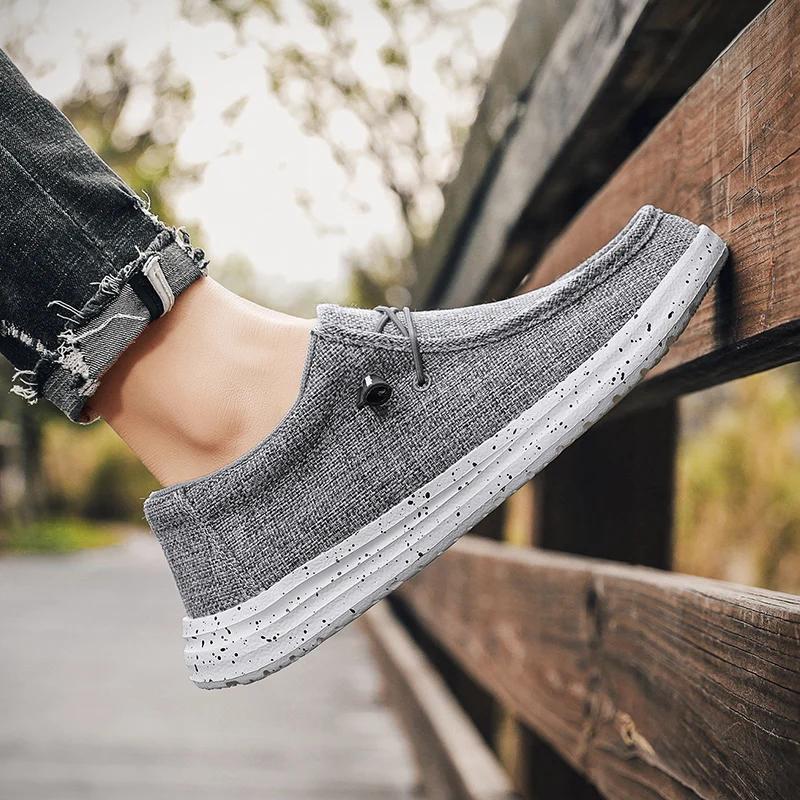 Fashion Large Size Outdoor Men's Casual Denim Canvas Shoes Vulcanize Shoes Fashion Luxury Style Designer Breathable Men Sneakers Loafers