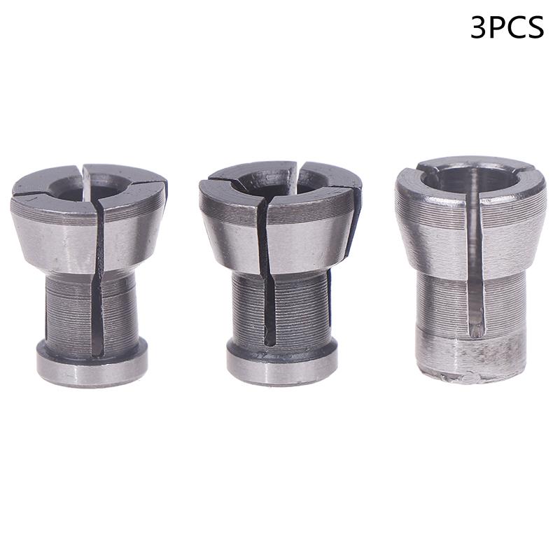 3pcs M17 6/6.35/8mm Collet High Precision Chuck Adapter Engraving Trimming Machine Router Milling Cutter Accessories