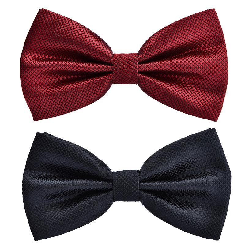 Korean Style Double Layered Bow Tie for Men & Women – Formal Wedding Wear, Solid Color Bowknot