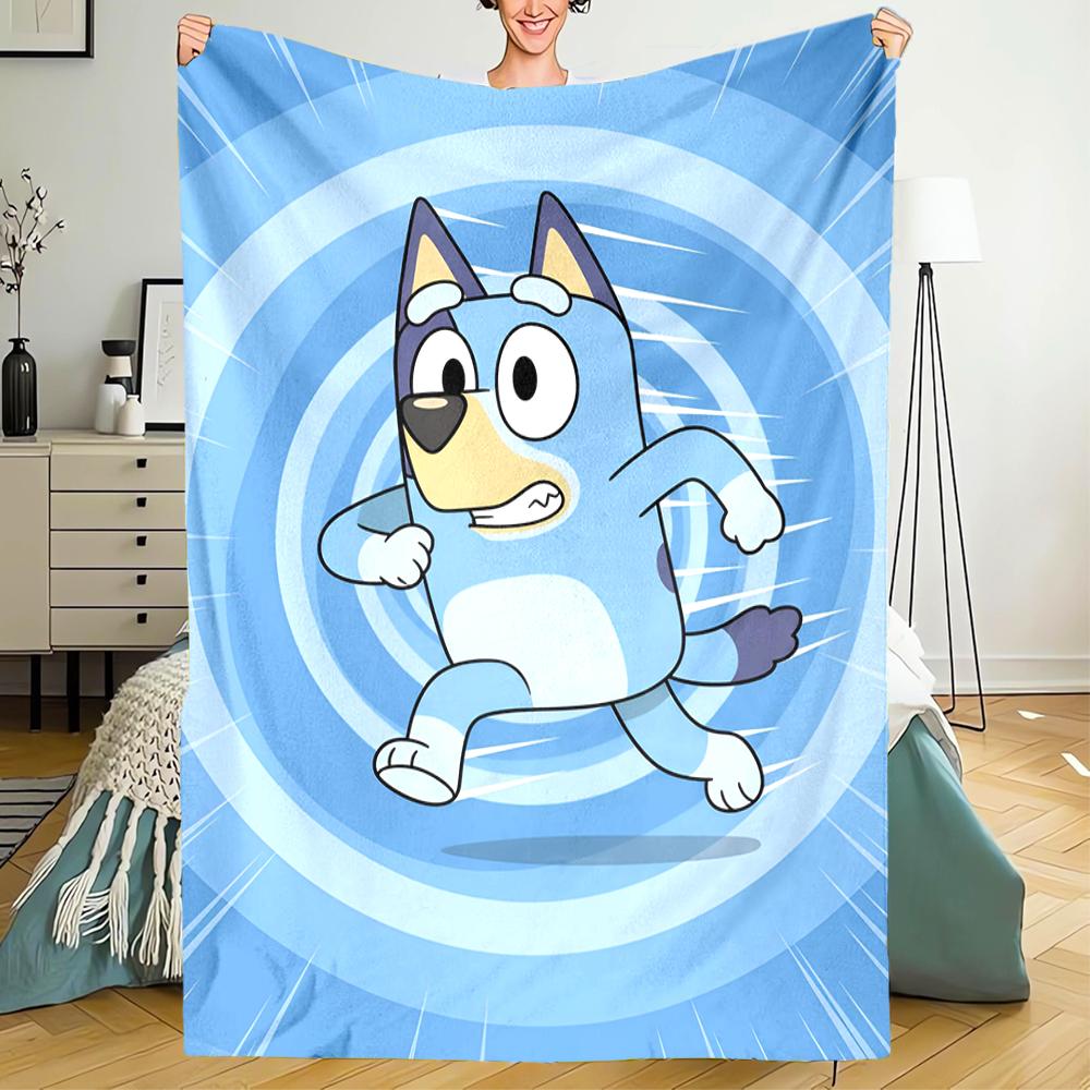 Manta Impresa con Tema de Bluey - Perfecta para Sofá, Cama, Viajes y Uso al Aire Libre | Lavable a Máquina, Acogedora y Duradera.