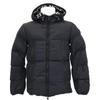 Moncler [Guter Zustand/Modell 2020] MONTCLA Moncra Innenlogo Bestickte Linie Kapuzen-Daunenjacke 0 schwarzGebraucht