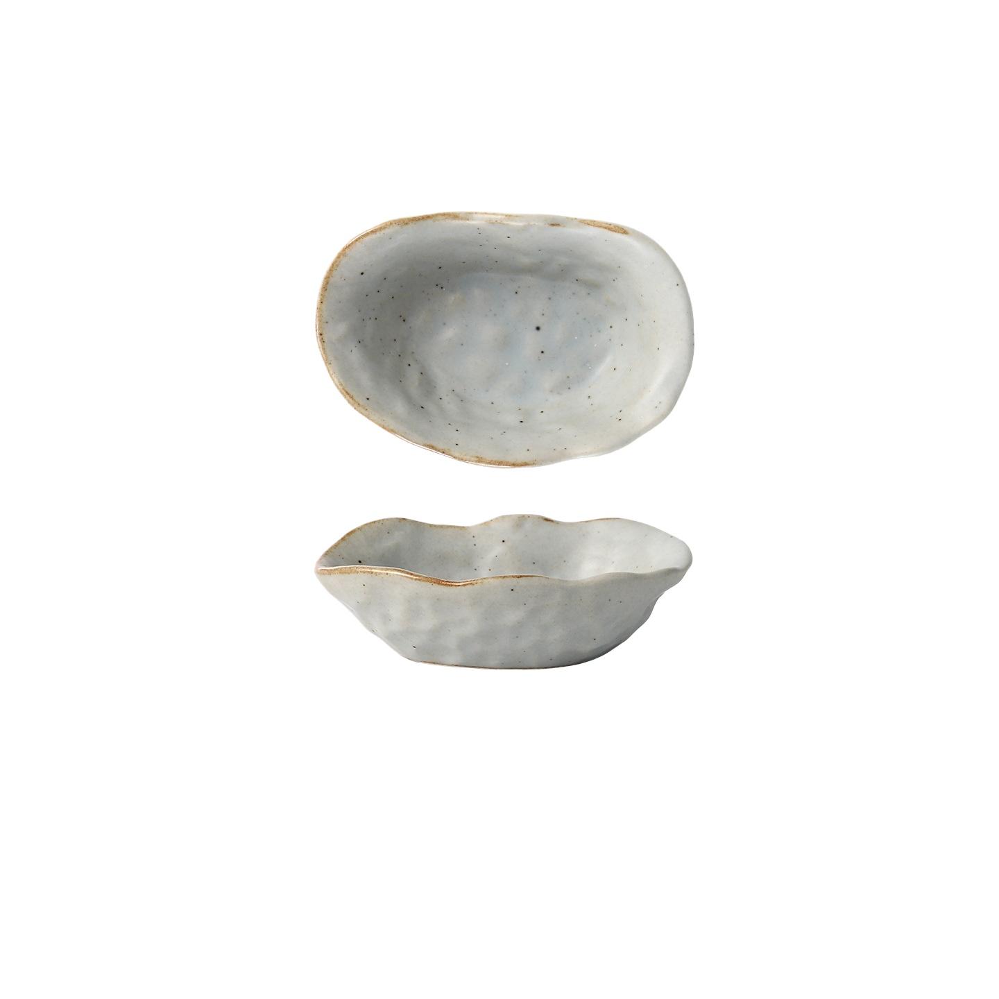 

Shell dishes, retro coarse pottery tableware, commercial Japanese ceramic dishes, irregular small vegetable dishes