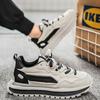 2025 Men's Casual Sneakers Breathable Height-Increasing Platform Shoes New Soft-Sole Non-Slip Running Shoes Fashion Daddy Shoes