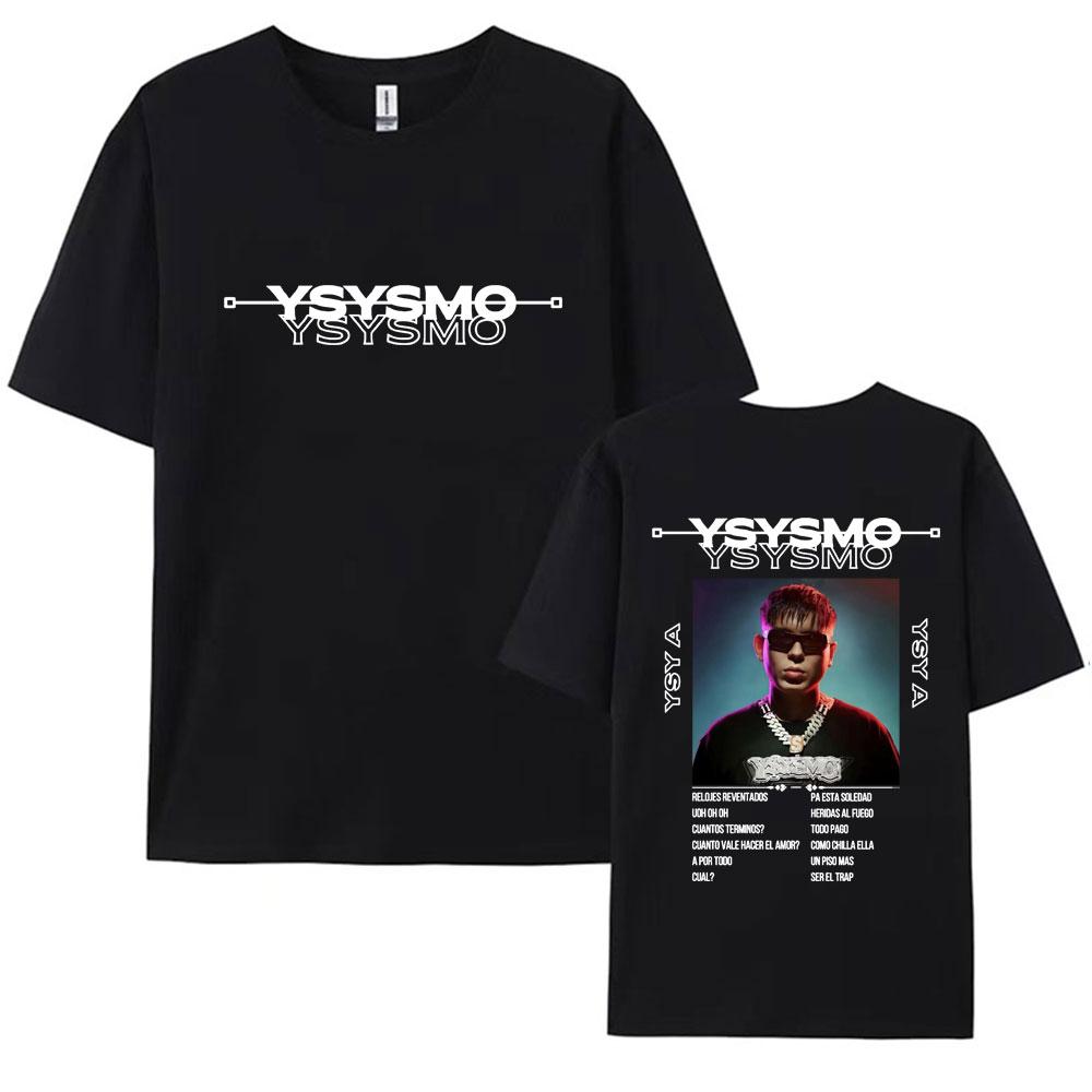 Rapper Ysysmo YSY A Tour 2025 Graphic T Shirts Vintage 90s Hip Hop Crewneck Tshirt Unisex Womens Pure Cotton Short Sleeve T Shirt