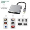USB C HUB 3 in 1 Typ C 3.0 zu HDMI-kompatible Dockingstation PD Fast Charge 4K HDMI Adapter Splitter für Mac Book Phone Computer