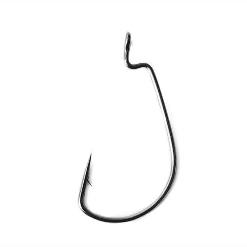 

Высокопрочный кривошипный крючок, крючок с бородкой из углеродистой стали для мягкой рыбалки, кривошипный воблер с широким брюшком, 1 0