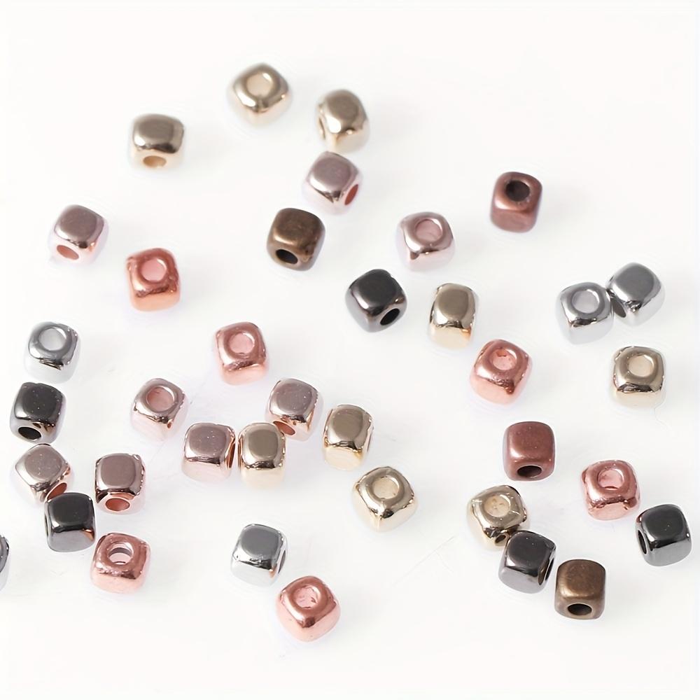 400pcs mixed color small square CCB plastic spacer beads with 1.4mm holes, used for jewelry making