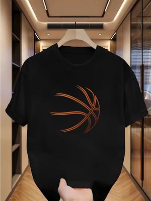 Trendy Basketball Print Men's T-shirt