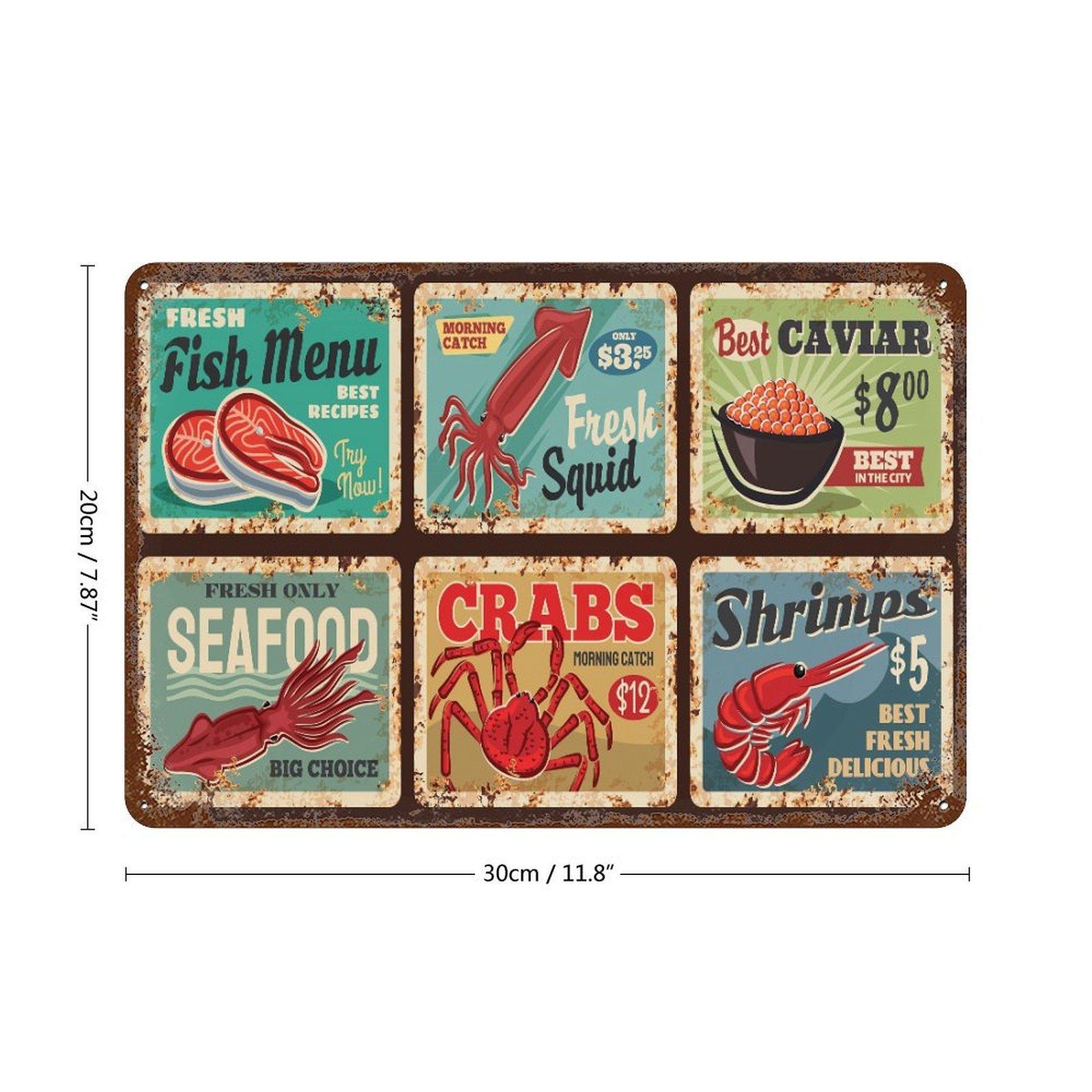 

1-Pack vintage wall decor metal plaque, 20×30cm and 30×40cm, aged rustic design for office, shop or bedroom 20*30CM