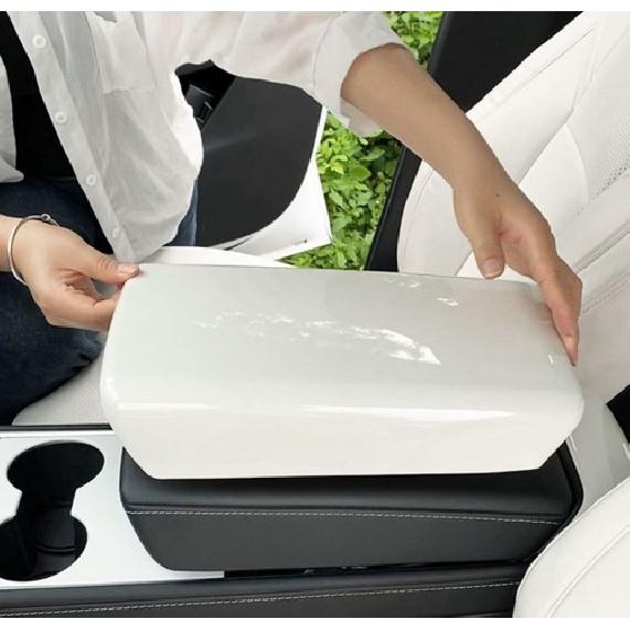 Car Armrest Box Cover Decorative Cover Accessories For 2017- Tesla Model 3 Y