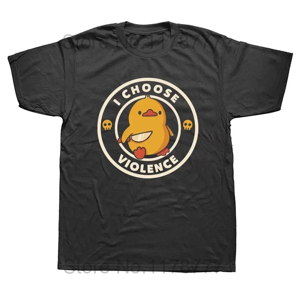 Mess With The Honk You Get The Bonk Funny Goose Print T Shirts Cartoon Unisex Clothing Short Sleeve Anime Unisex Tee Shirts