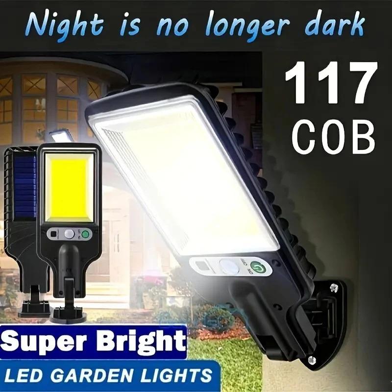 Solar Outdoor Lighting Safety Light Solar Induction Searchlight with 3 Lighting Modes Suitable for Parking Lots and Courtyards