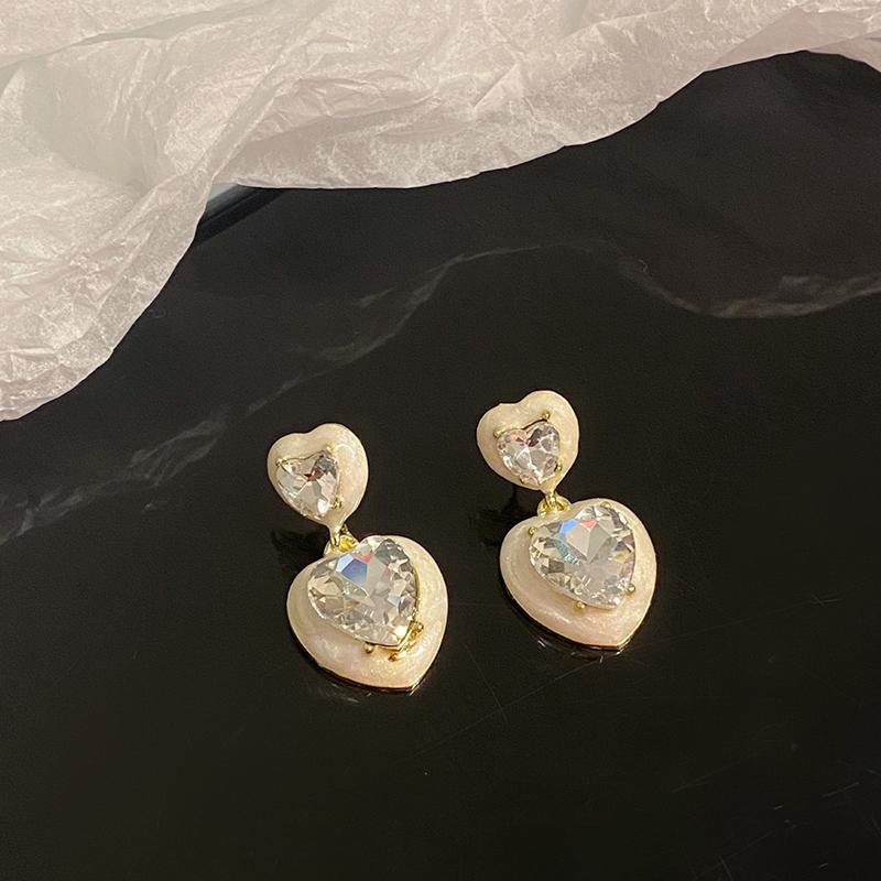 

Новые супер сверкающие серьги с цирконом в форме капли глазури в форме сердца, маленькие и роскошные серьги изысканного дизайна