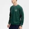 Fila Letter Sport Knitted Color Block Loose Sweatshirt Men Sweatshirt Dark-Green A11M413205F-GN