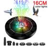 Color 7 LED Light Solar Fountain Solar Rotating Fountain 3W 6 Nozzle Water Pump Outdoors Bird Bath Garden Floating DIY Cistern
