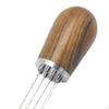 0.35mm Coffee Distributor Gadget Practical Sturdy Gifts Manual Wooden Handle Stainless Steel