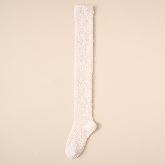 Women Thigh High Socks Extra Long Soft Leg Warmers Fuzzy Over Knee Boot Stockings Fleece Warm Plush Socks