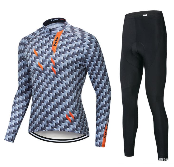 Cycling Suit Long Sleeve Suit Men's and Women's Quick-Drying Highway Mountain Bike Suit Outdoor Cycling Equipment