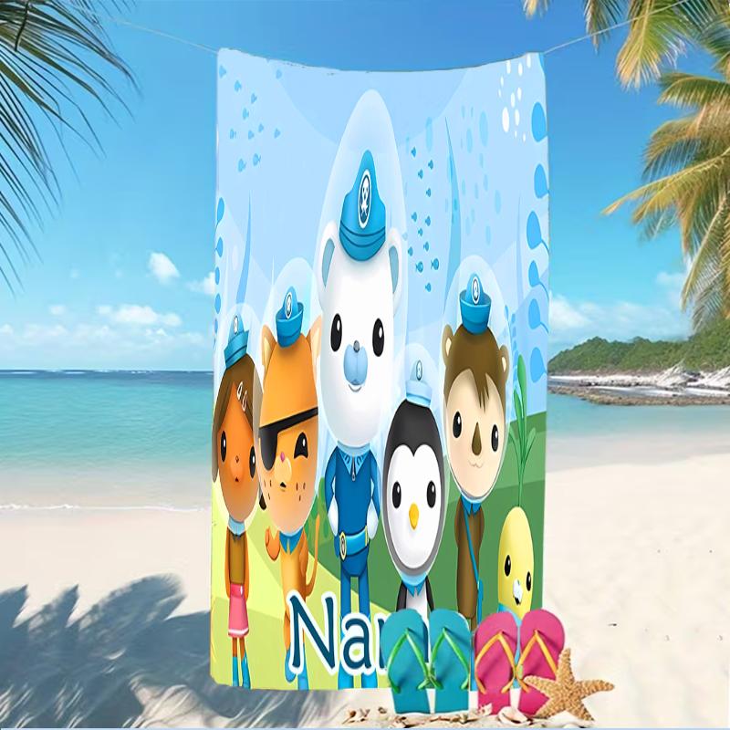 Customizable personalized beach towels Octonauts themed designs.Suitable for the beach, yoga, sports;ideal as beach accessories