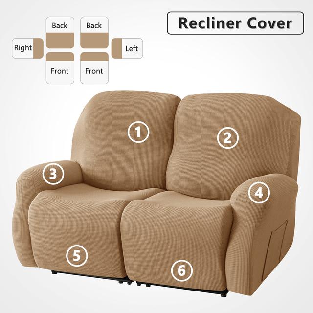 Water Repellent Recliner Sofa Cover Stretch Jacquard Slipcover Washable Relax Armchair Cover