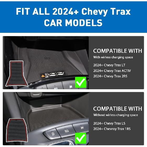For 2024 2025 2026 Chevy Trax Accessories - For 2024 2025 2026 Chevrolet Trax (LS,1RS,LT,2RS,ACTIV) Cup Holder Erts Door Slot Mat Compartment Center