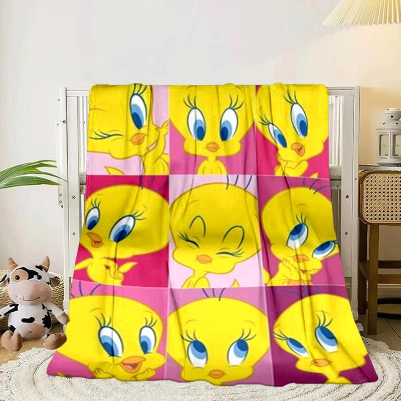 Yellow Bird Blanket Flannel Blanket for bed, sofa, Camping, Hiking, Picnic Essentials, gift for family Fan gifts