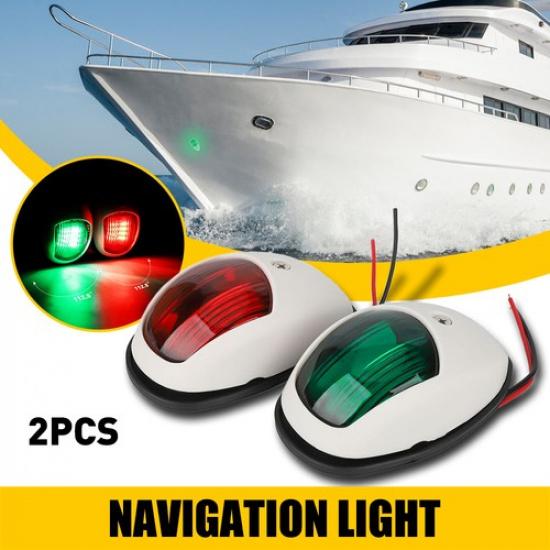 2x LED Navigation Lights Nav Lamp Side Mount Port Starboard Marine Yacht Boat K