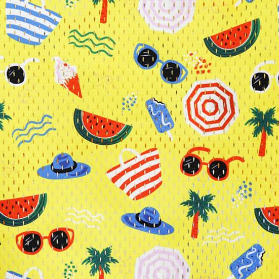 Vestă pentru câini cu gât rotund, imprimeu cu ananas, fără mâneci, respirabile, de vară, cămăși pentru cățeluși