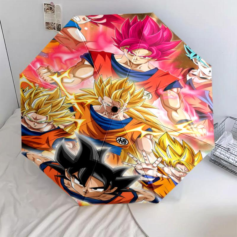 1 PC Automatic Folding Umbrella - Dragon Ball Pattern Portable Foldable Design With 8 Ribs Christmas Birthday Gifts