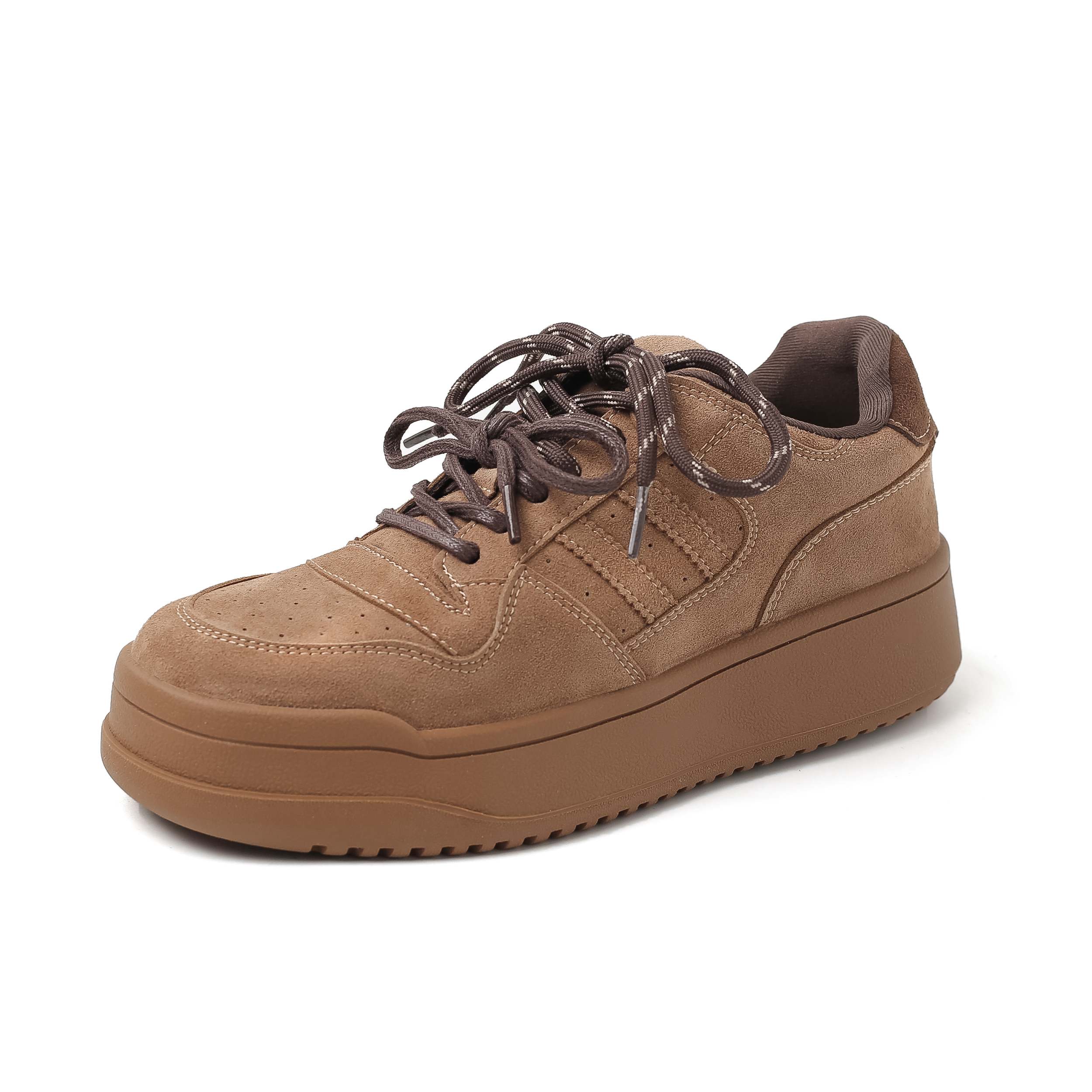 

Krazing Pot Кроссовки из коровьей кожи весна-осень-лето на платформе со шнуровкой белые кроссовки с толстой подошвой женские повседневные туфли Superstar 40 коричневый