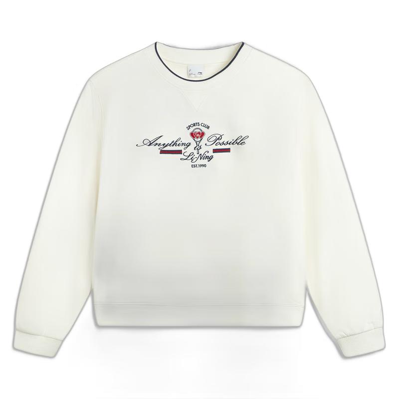 Li-Ning Women s Fleece-Lined Round Neck Sweatshirt AWDV998 XL