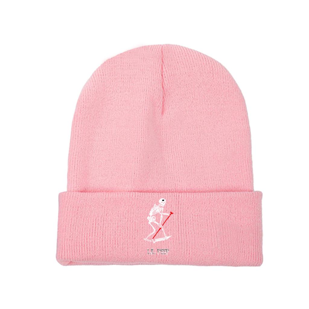 Lil Peep Skeleton Crybaby Best Seller Knitted Caps for Women Unisex Skullies Beanies Winter Hats Polyester  Casual Caps